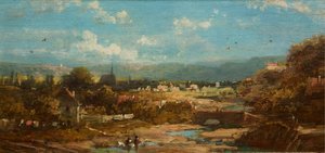 Małe bawarskie miasteczko autorstwa Carl Spitzweg