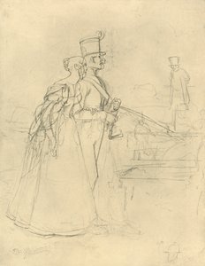 Die Begegnung, połowa końca XIX wieku, ok. 1924. autorstwa Carl Spitzweg
