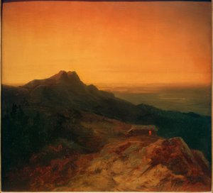 Benediktenwand wieczorem autorstwa Carl Spitzweg