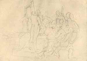 Die Kunstauktion, połowa końca XIX wieku, ok. 1924. autorstwa Carl Spitzweg
