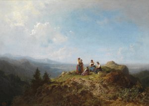 Dirndls na Alm autorstwa Carl Spitzweg