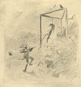 Galgenmusik, połowa końca XIX w., ok. 1924. autorstwa Carl Spitzweg