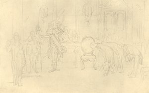 W przedsionku Jego Wysokości, połowa końca XIX w., ok. 1924. autorstwa Carl Spitzweg