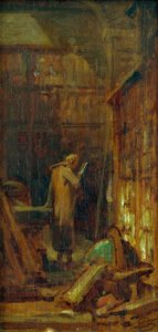 W bibliotece autorstwa Carl Spitzweg