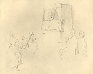Kasperltheater I, połowa końca XIX w., ok. 1924. autorstwa Carl Spitzweg