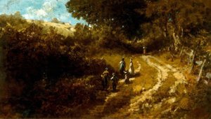Kościół w pobliżu Dachau autorstwa Carl Spitzweg