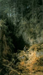 Dzieci w wieku szkolnym w lesie autorstwa Carl Spitzweg