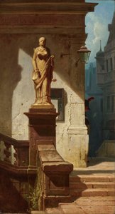 Oko prawa Justitia, 1857. autorstwa Carl Spitzweg