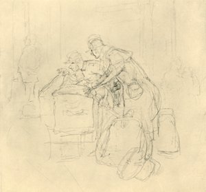 Zollvisitation II, połowa końca XIX w., ok. 1924. autorstwa Carl Spitzweg