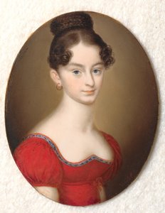 Portret nieznanej damy w czerwonej sukience autorstwa Carl Viertel