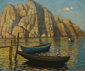 Wyspa Fornet w pobliżu Kjerringvik (obraz) autorstwa Carl Wilhelm Barth