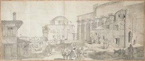 Biblioteka Hadriana i Wielki Meczet w Atenach autorstwa Carl Wilhelm Freiherr von Heideck