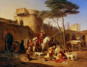 Hiszpańscy partyzanci w forcie autorstwa Carl Wilhelm Freiherr von Heideck