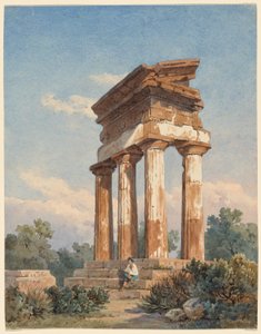 Ruiny świątyni w Agrigento autorstwa Carl Wilhelm Götzloff