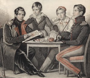 Portret braci Konovnitsyn , 1825. autorstwa Carl von Hampeln