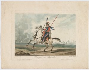 Kozak w bitwie, 1815 autorstwa Carle Vernet