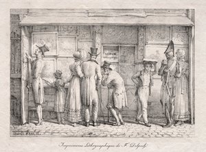 Drukarnia litograficzna Delpech autorstwa Carle Vernet