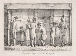 Drukarnia litograficzna Delpech, ok. 1930 r. 1818. autorstwa Carle Vernet