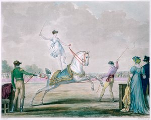 Ćwiczenia konia cyrkowego, c1818-1836 autorstwa Carle Vernet