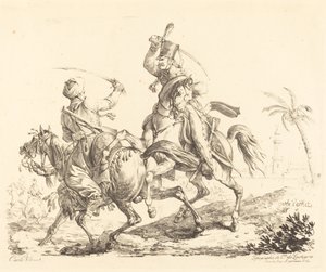 Hussard uderzający mamelucka autorstwa Carle Vernet