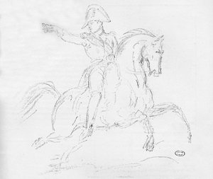 Napoleon na koniu, XVIII w.
