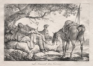 Śpiący żołnierz. autorstwa Carle Vernet