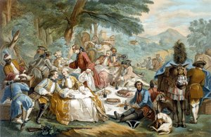Obiad myśliwski - po Carle Van Loo autorstwa Carle van (after) Loo