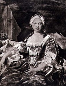 Isabella (Elizabeth) z domu Farnese (1692-1766) (litografia) autorstwa Carle van (after) Loo