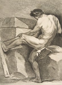 Akademia: człowiek ciągnący sznur, 1742-43. autorstwa Carle van Loo