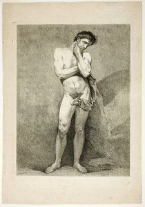 Rysunek, od Six Figures Académiques autorstwa Carle van Loo