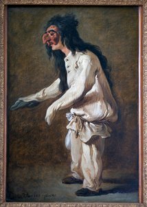 Polichinella (Pulcinella). Obraz Carle Van Loo (1705-1765), olej na płótnie autorstwa Carle van Loo