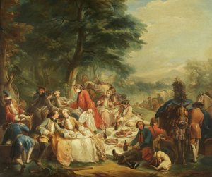 Odpocznij na polowaniu autorstwa Carle van Loo