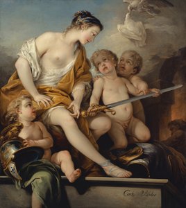 Wenus i amorki z ramionami Marsa, c.1743 autorstwa Carle van Loo