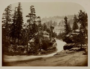 Kaskada, wodospad Nevada, Yosemite, Kalifornia autorstwa Carleton E. Watkins