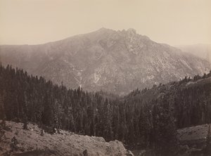 Davoncastle Butte, Sierra Nevada, ok. 1930 r. 1866-1870. autorstwa Carleton E. Watkins
