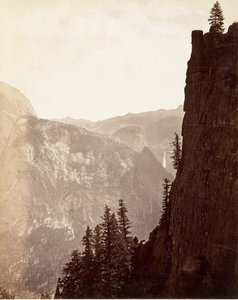 Widok ogólny Yosemite, ca. 1872, wydrukowany ca. 1876. autorstwa Carleton E. Watkins.