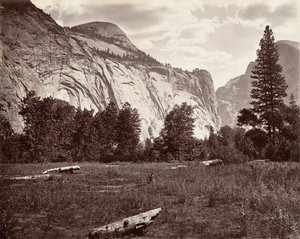North Dome, 3725 stóp, Yosemite, ca. 1872, wydrukowany ca. 1876. autorstwa Carleton E. Watkins.