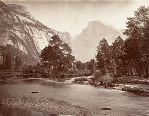 Kopuła północna i południowa, Yosemite, ca. 1872, wydrukowany ca. 1876.