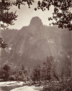 Sentinel Rock, Yosemite, ca. 1872, wydrukowany ca. 1876. autorstwa Carleton E. Watkins.