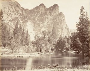 Trzej Bracia, Yosemite, ca. 1872, wydrukowany ca. 1876.