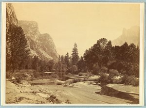 W górę doliny, Yosemite autorstwa Carleton E. Watkins