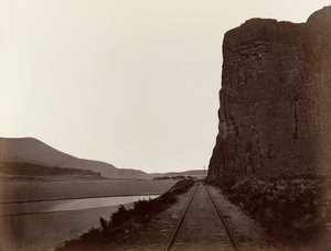 Przylądek Horn w pobliżu Celilo, 1867. autorstwa Carleton Emmons Watkins
