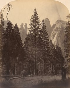 Wieże katedralne, 1861. autorstwa Carleton Emmons Watkins
