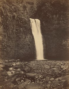 Wodospad Lower Multnomah, rzeka Columbia, 1867 (zdjęcie) autorstwa Carleton Emmons Watkins