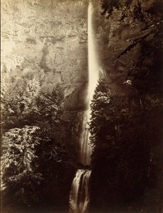Kaskada wodospadu Multnomah, rzeka Columbia, 1867.