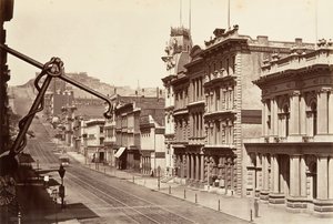 North Side of California Street, 1864, wydrukowany ok. 1876. autorstwa Carleton Emmons Watkins