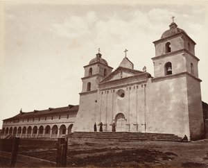 Stary Kościół Misyjny, Santa Barbara, 1876, druk ok. 1876.
