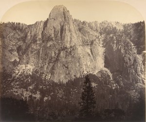 Posterunek. Widok z przodu: 3270 stóp, 1861. autorstwa Carleton Emmons Watkins