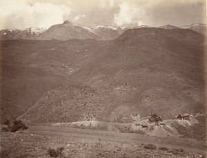 Szyb tunelu Sutro nr 2, 1875, wydrukowany ca. 1876. autorstwa Carleton Emmons Watkins
