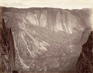 Dolina Yosemite, ca. 1872, wydrukowany ca. 1876. autorstwa Carleton Emmons Watkins